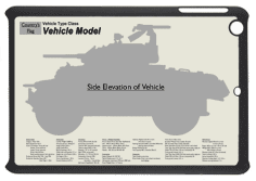 WW2 Military Vehicles - M3A1 Small Tablet Cover 1