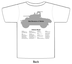 WW2 Military Vehicles - M3A1 T-shirt 1 Back