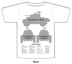 WW2 Military Vehicles - BA-3 T-shirt 2 Back