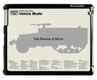 WW2 Military Vehicles - M2 Halftrack Car Large Tablet Cover 1
