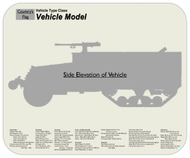 WW2 Military Vehicles - M21E1 107mm Mortar Motor Carriage Place Mat Small 1