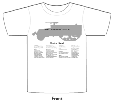WW2 Military Vehicles - M3 Patton's Command Halftrack Car T-shirt 1 Front