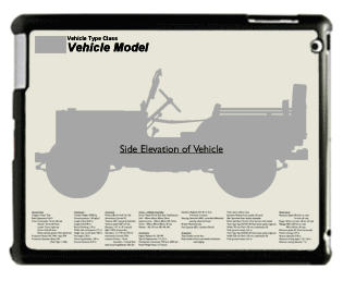 WW2 Military Vehicles - Chevrolet 30cwt Large Tablet Cover 1