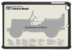 WW2 Military Vehicles - Fiat SPA AS37 Small Tablet Cover 1