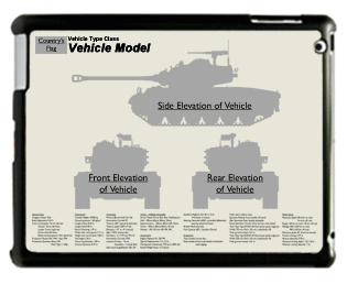 WW2 Military Vehicles - Valentine MkII Large Tablet Cover 2