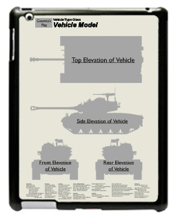WW2 Military Vehicles - Valentine MkV Large Tablet Cover 3