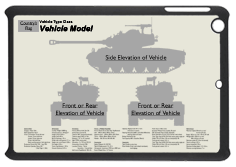 WW2 Military Vehicles - Valentine MkVII Small Tablet Cover 2