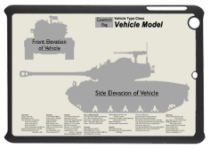 WW2 Military Vehicles - ARL-44 Small Tablet Cover 2