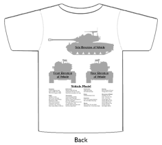 WW2 Military Vehicles - Valentine MkII T-shirt 2 Back