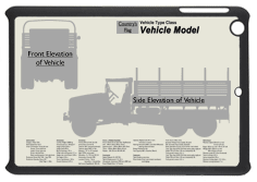 WW2 Military Vehicles - AEC Matador 0853 Small Tablet Cover 2