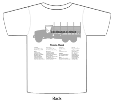 WW2 Military Vehicles - Albion BY3N T-shirt 1 Back