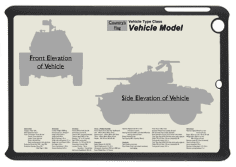 WW2 Military Vehicles - Type 97 Ho-K Small Tablet Cover 2