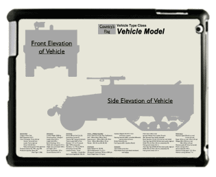 WW2 Military Vehicles - M3 Halftrack Large Tablet Cover 2