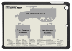 WW2 Military Vehicles - Sd.Kfz.251/22 Ausf.D-1 Small Tablet Cover 2