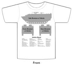 WW2 Military Vehicles - Type 2 Ka-Mi T-shirt 2 Front