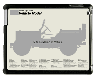 WW2 Military Vehicles - Osaka Kurogane Type 95 Model 5 Large Tablet Cover 1