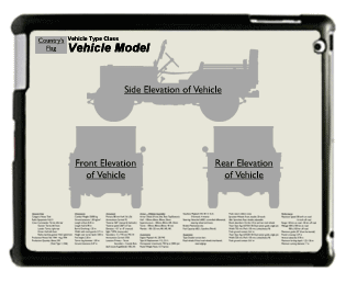 WW2 Military Vehicles - Ford GPA Large Tablet Cover 2