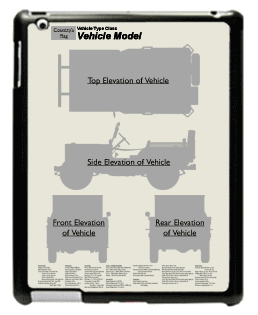 WW2 Military Vehicles - Willys MB Large Tablet Cover 3