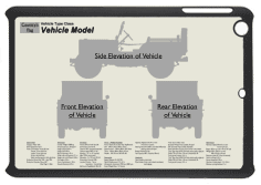 WW2 Military Vehicles - Willys MB Small Tablet Cover 2