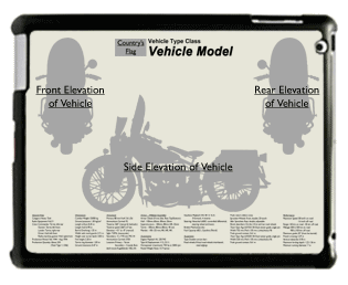 WW2 Military Vehicles - Zundapp KS-750 Large Tablet Cover 2