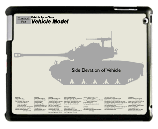 WW2 Military Vehicles - M8 Scott Large Tablet Cover 1