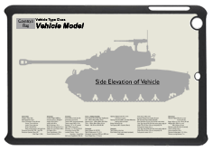 WW2 Military Vehicles - M8 Scott Small Tablet Cover 1