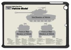 WW2 Military Vehicles - AC4 Sentinel Small Tablet Cover 2