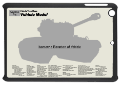 WW2 Military Vehicles - Pz.Kpfw VI Ausf.E Tiger I (mid) Small Tablet Cover 4