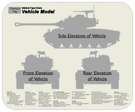 WW2 Military Vehicles - Char de Bataille B1-bis-1 Place Mat Small 2