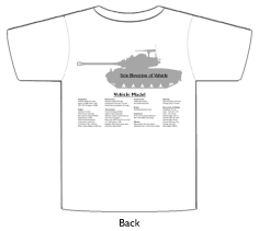 WW2 Military Vehicles - E-100 Tiger-Krupp T-shirt 1 Back