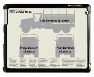 WW2 Military Vehicles - AMD Dodge-Tanake Large Tablet Cover 2