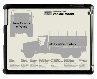 WW2 Military Vehicles - AEC Matador 0853 Large Tablet Cover 2