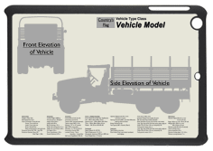 WW2 Military Vehicles - Austin K3/YF Small Tablet Cover 2