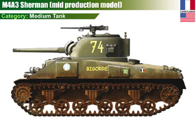 France M4A3 Sherman (mid)