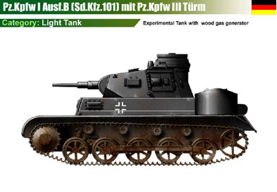 Germany Pz.Kpfw I Ausf.B w/Pz.Kpfw III Turret